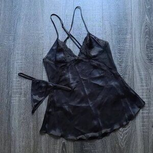 *SET* Shirley of Hollywood lace trim Chemise & G-String